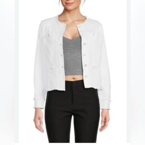 Ecru White Denim Jacket